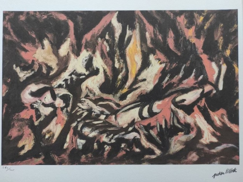 'The Flame' Lithograph by Jackson Pollock