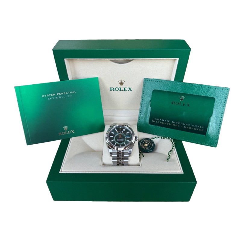 New Rolex Sky-Dweller 336934 Jubilee Green Dial 2024