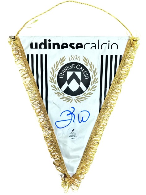 Udinese Official Pennant - Signed by Zico