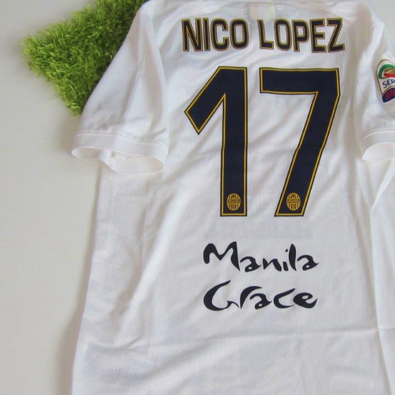 Nico Lopez Hellas Verona match issued shirt, Serie A 2014/2015