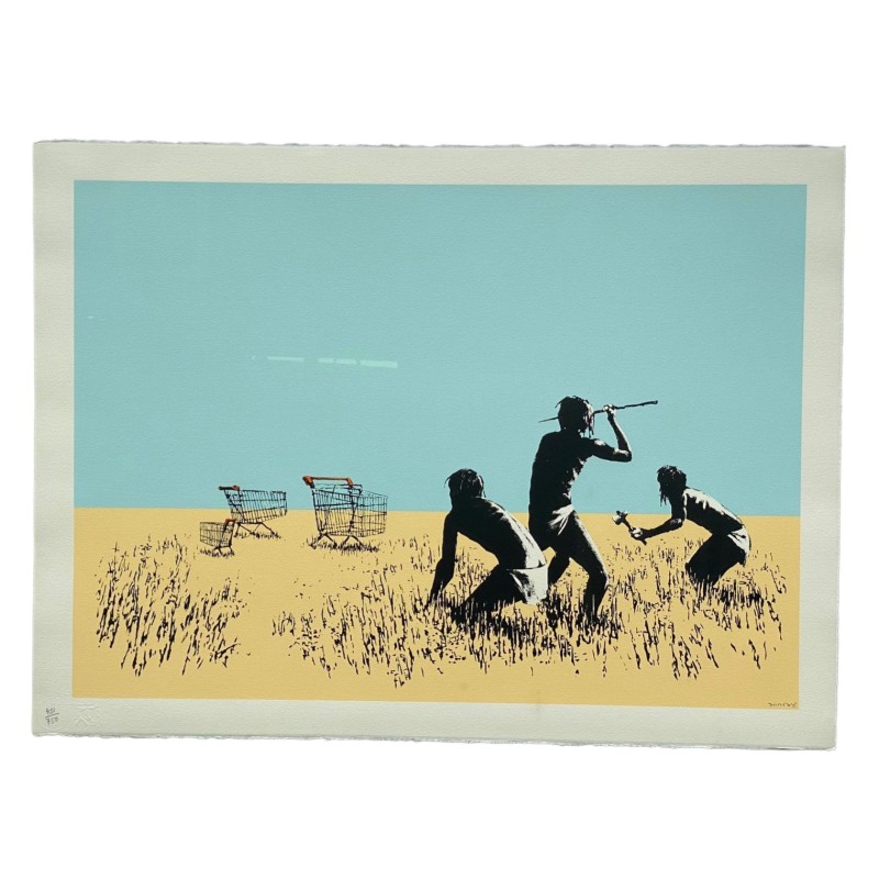 Trolleys (Colour) Screenprint By Banksy - Signed