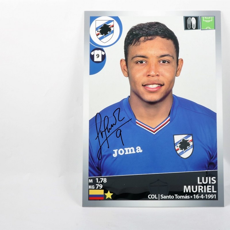 Luis Muriel, Limited Edition Box and Signed Panini Maxi Sticker
