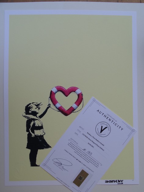 Banksy x Post Modern Vandal "Girl With Heart Shaped Float"  