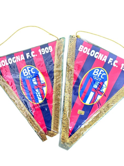 Lot De 2 Fanions Gagliardetti - Memorial Flavio Parmeggiani Bologna - Vintage