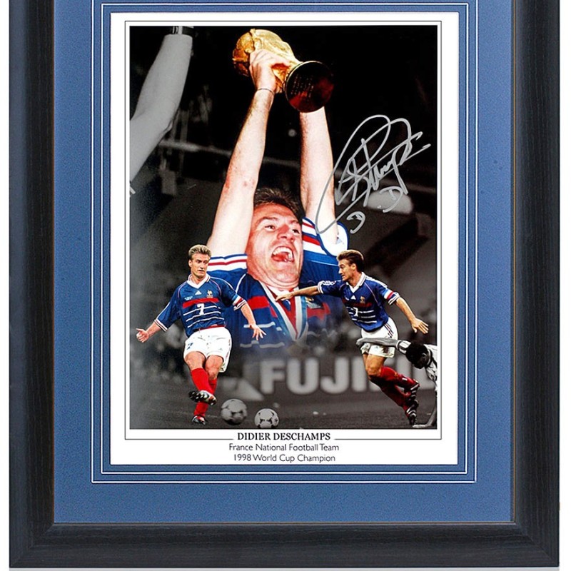 Didier Deschamps Signed France World Cup 1998 Display
