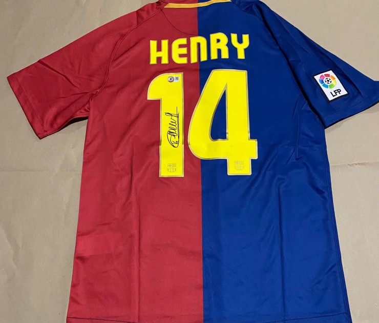 Thierry Henry's FC Barcelona 2008/09 Signed Replica Shirt