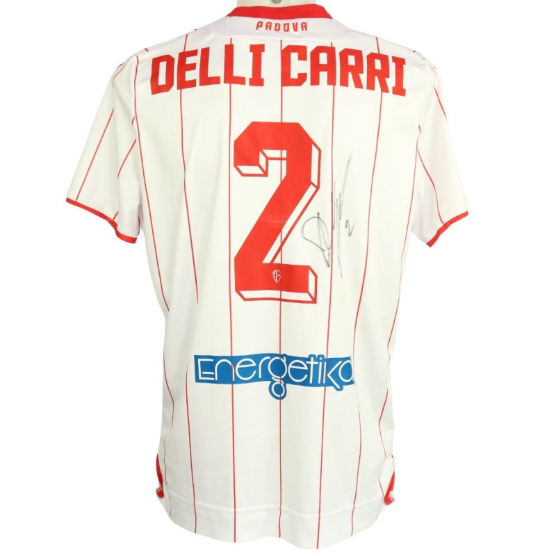 Delli Carri's Unwashed Signed Shirt, Padova vs Pro Vercelli 2023