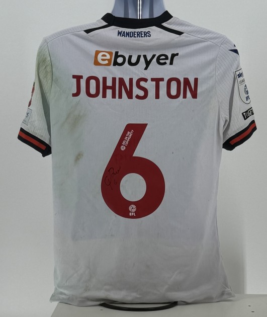 George Johnston's Bolton Wanderers Signed Match Worn Shirt, vs Birmingham City