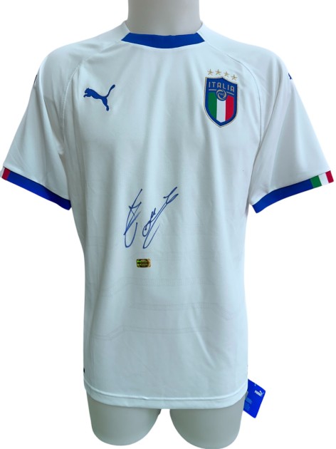 Italy's Official Shirt, 2018 - Signed by Sandro Tonali