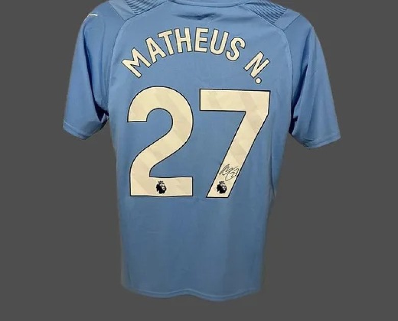 Maglia replica Matheus Nunes Manchester City, 2023/24 - Autografata 