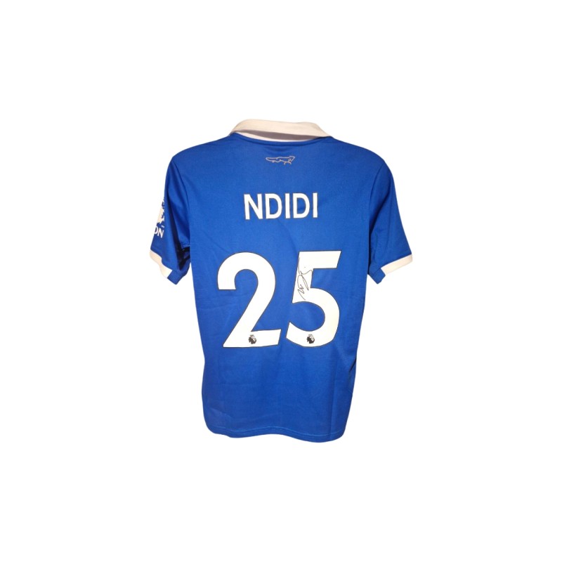 Maglia replica firmata da Wilfred Ndidi per il Leicester City 2022/23