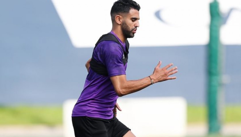 Manchester City PUMA 2019/20 Worn Training T-Shirt - Riyad Mahrez