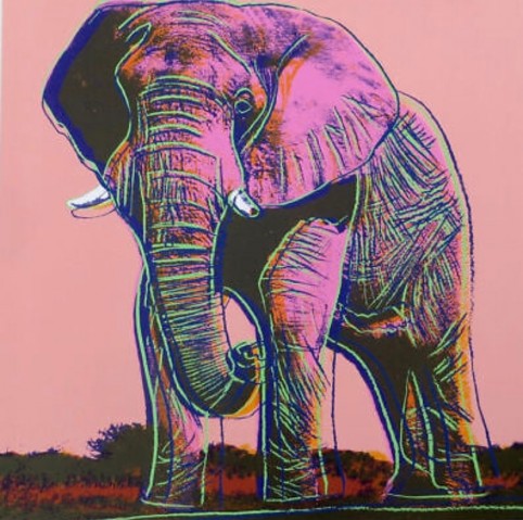 'African Elephant' Unsigned Screenprint by Andy Warhol 