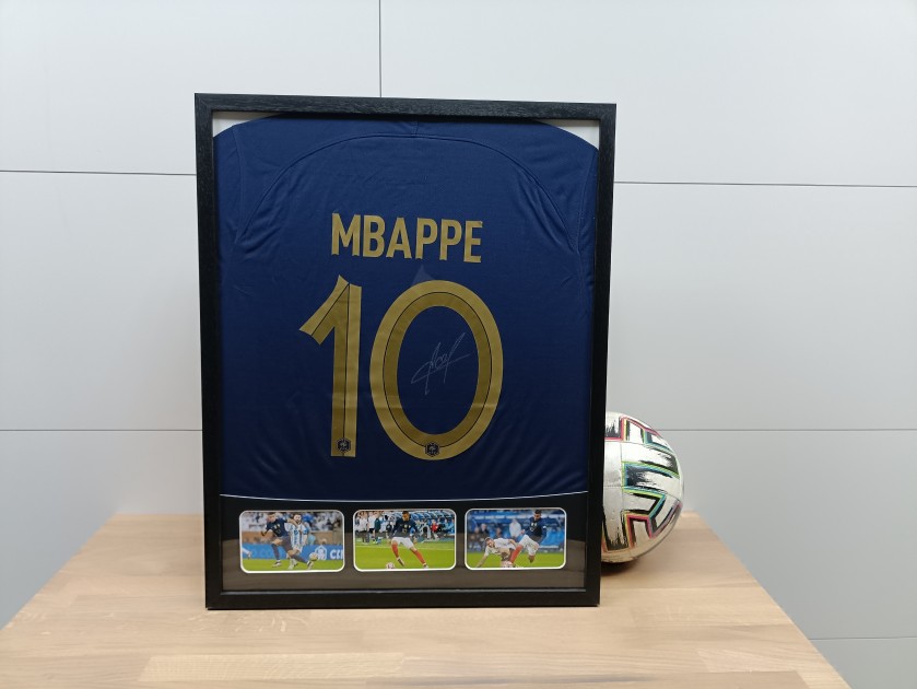 Mbappé France Signed and Framed Shirt