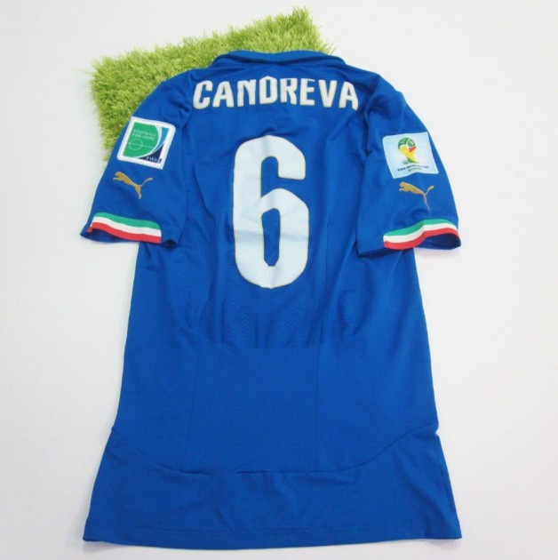 Candreva Italy match issued/worn shirt, Brasil FIFA World Cup 2014