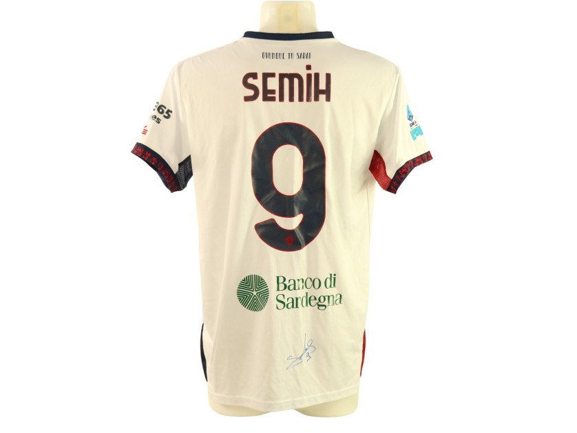 Semih's Signed Unwashed Shirt, Lecce vs Cagliari 2025