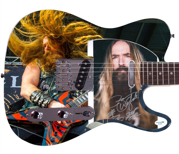 Zakk Wylde Signed Custom Graphics Guitar