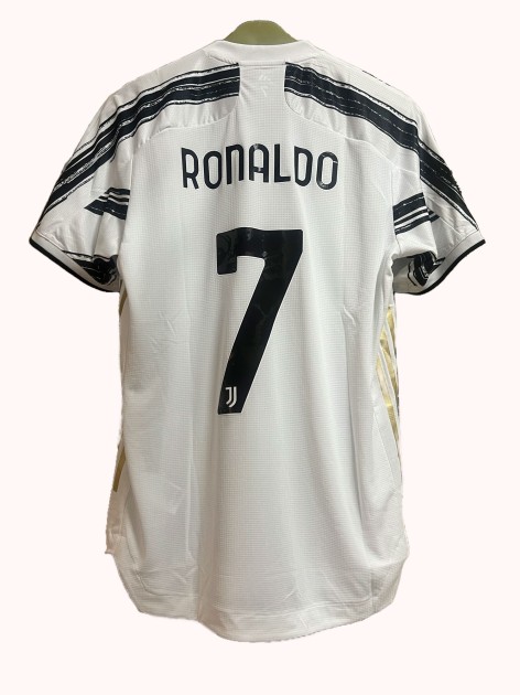 Cristiano Ronaldo's Juventus 2020/2021 UEFA Champions League Match Shirt, vs Barcelona