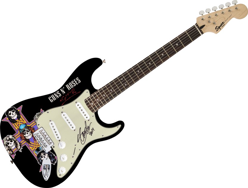 Slash of Guns N'Roses Signed Pickguard Custom Fender Guitar