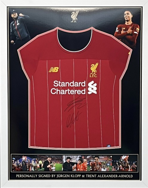 Jürgen Klopp and Trent Alexander Arnold Liverpool FC Signed and Framed Shirt