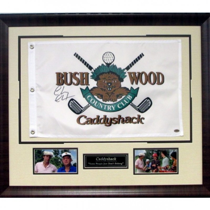 Caddyshack's  "Bushwood Country Club" Pin Flag Autographed by Chevy Chase