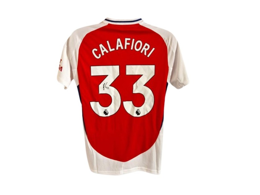 Riccardo Calafiori's Arsenal 2024/25 Signed Replica Shirt