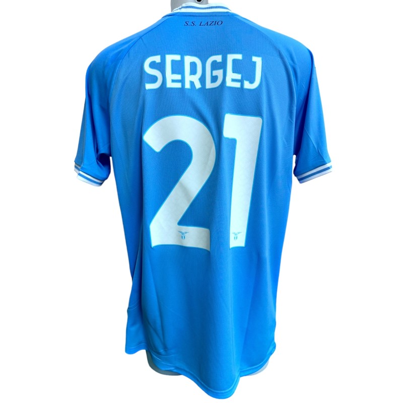 Sergej's Match Shirt, Lazio vs Bologna 2023 - Special Sinisa Mihajlovic Patch