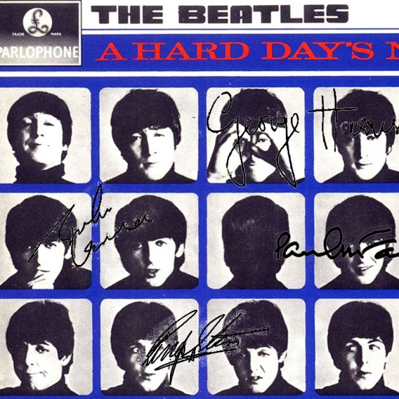 The Beatles “A Hard Day’s Night” Album with Printed Signatures