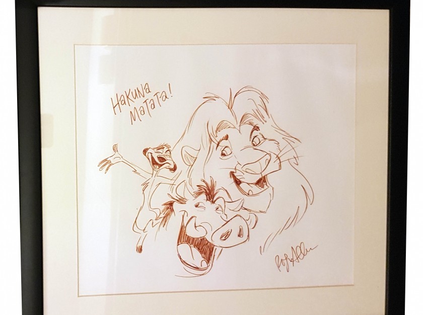 Original "LIon King" drawing by Roger Allers