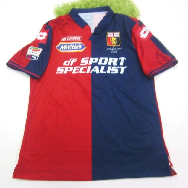 Burdisso Genoa match issued/worn shirt, Serie A 2014/2015 - signed