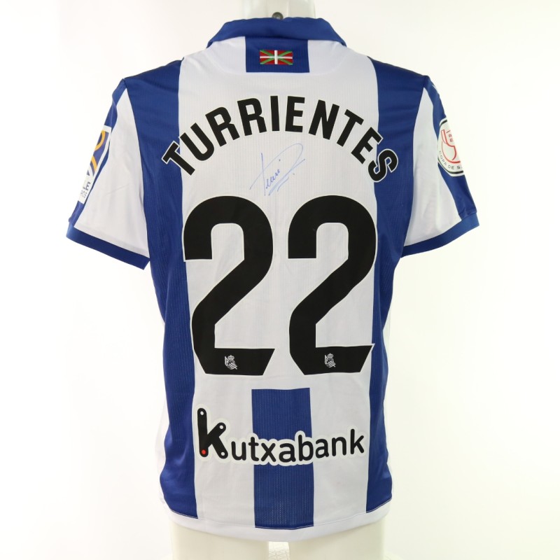 Turrientes' Real Sociedad vs Rayo Vallecano Signed Unwashed Shirt, Copa del Rey 2025