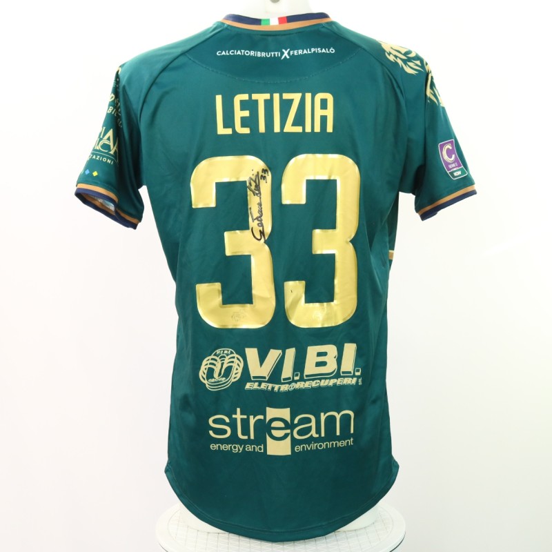 Letizia's Feralpisalò vs Pro Vercelli Signed Unwashed Shirt, 2024