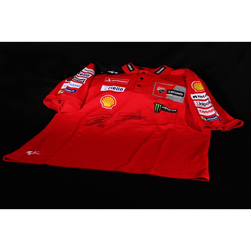 Francesco 'Pecco' Bagnania and Enea Bastianini's Signed Official Ducati Lenovo Shirt