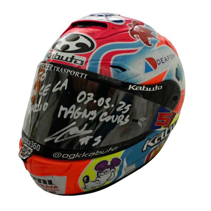 Kabuto Helmet - Worn and Signed by Yari Montella