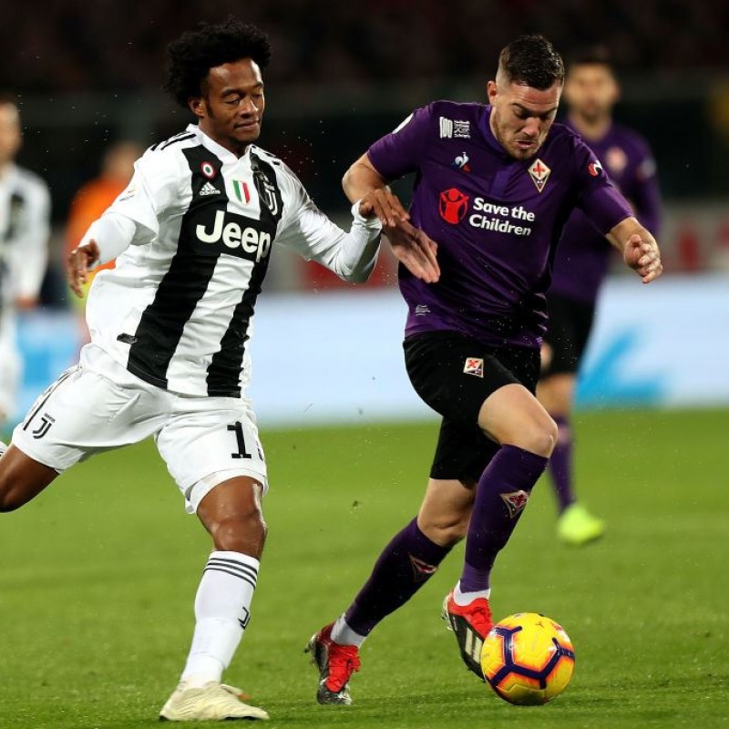 Maglia Veretout indossata Fiorentina-Juventus, Patch Mandela