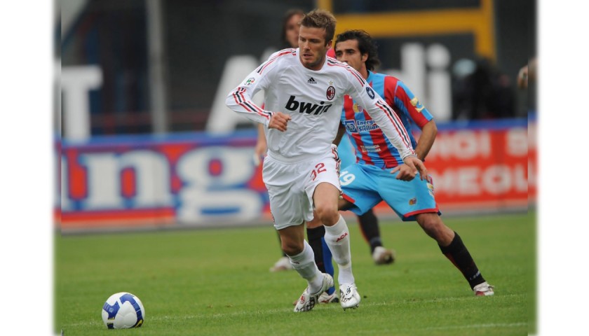 Beckham's Worn and Unwashed Shirt, Catania-AC Milan 2009 