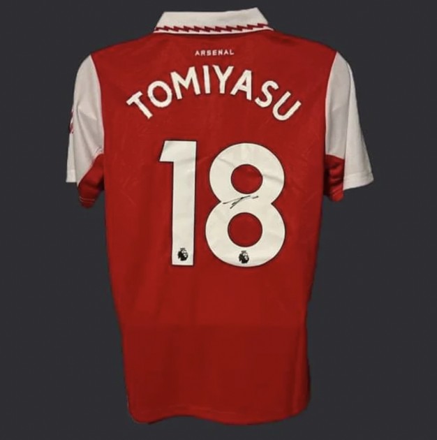 Takehiro Tomiyasu Arsenal Signed Shirt - 2022/23 - CharityStars