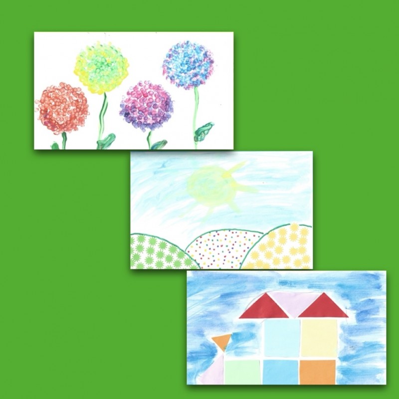 Three Drawings by Children of the Aieop Centers