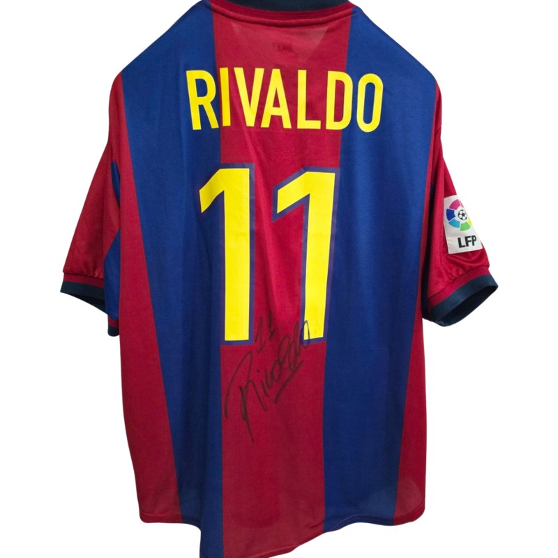 Maglia Ufficiale Rivaldo Barcellona, 1998/99 - Autografata