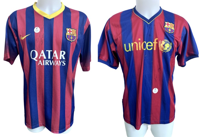 Collection of Two Barcelona Replica Shirt - Signed by Lamine Yamal and Lionel Messi