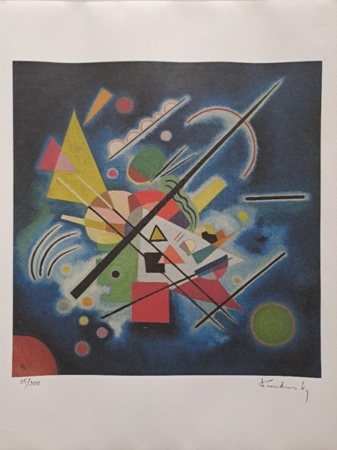 "Blue Painting" Lithograph Signed by Kandinsky