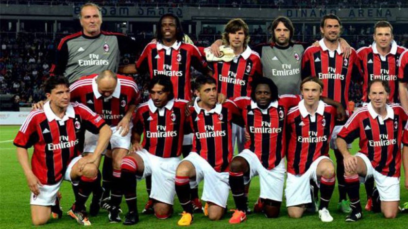 Baresi's Official Milan Glorie Signed Shirt, 2012/13 