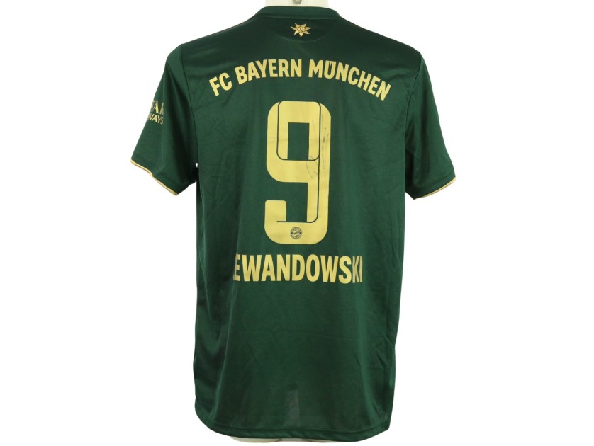 Lewandowski Official Bayern Munich Signed Shirt, 2021/22