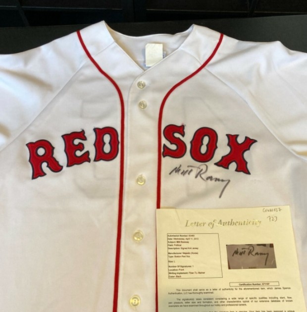 Mitt Romney Signed Boston Red Sox Jersey