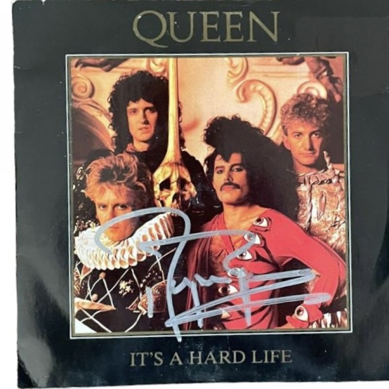 Roger Taylor of Queen Signed 'It's a Hard Life' Vinyl LP