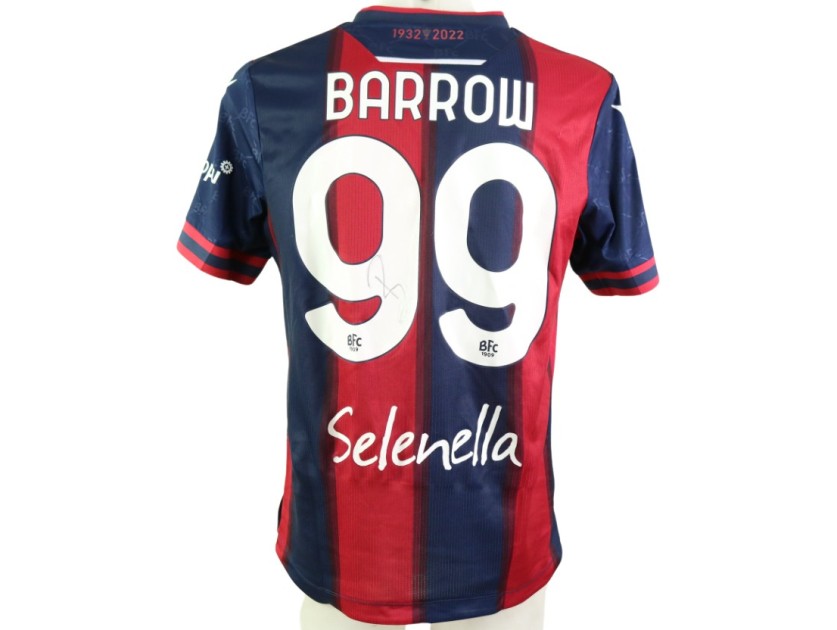 Barrow's Unwashed Signed Shirt, Bologna vs Roma 2023 