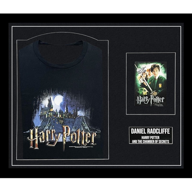 Daniel Radcliffe Signed and Framed Harry Potter And The Chamber Of Secrets Shirt