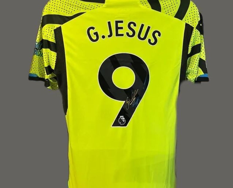 Maglia "away" ufficiale Gabriel Jesus Arsenal, 2023/24 - Autografata