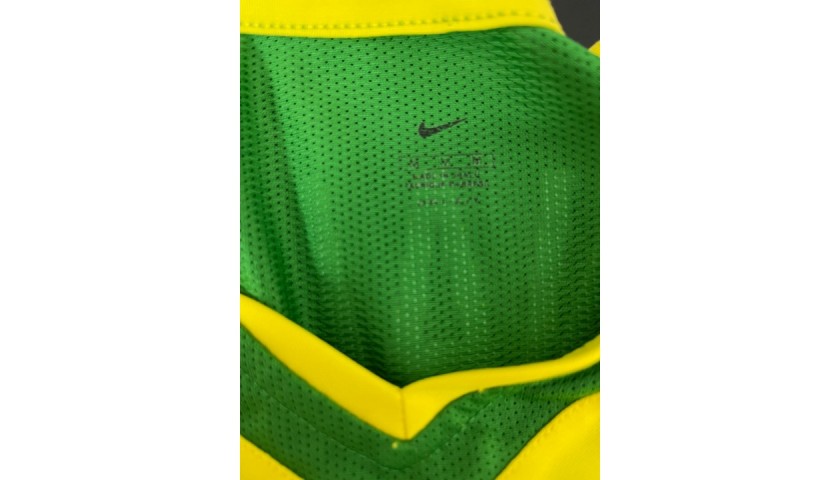 Ronaldo Nazario Autographed Brazil Nike Yellow Soccer Jersey - BAS