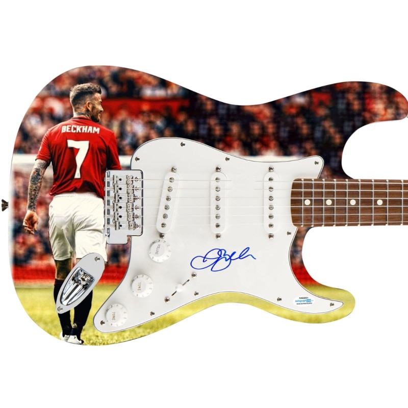 Chitarra grafica personalizzata firmata da David Beckham